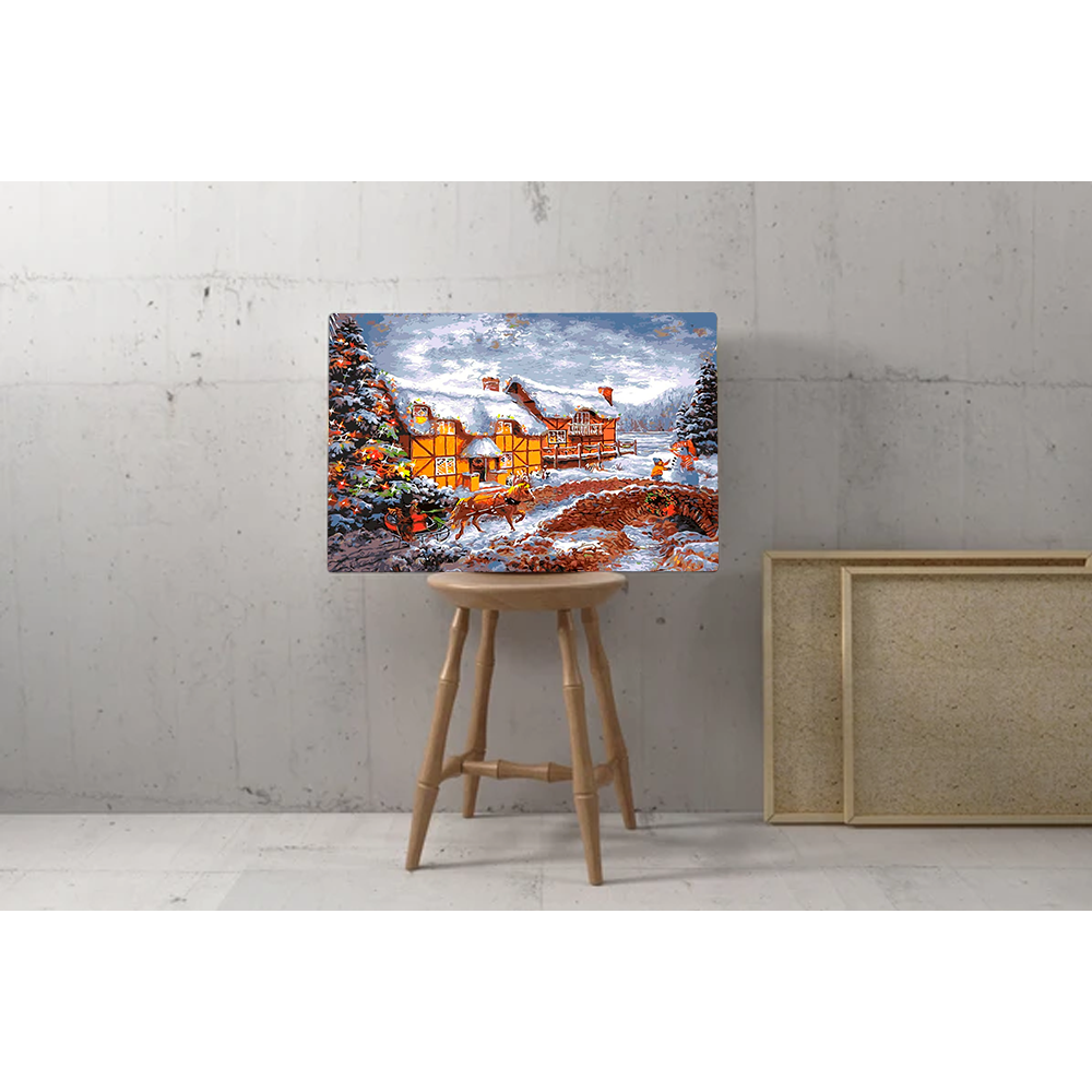 Santa Claus and Gift Merry Christmas