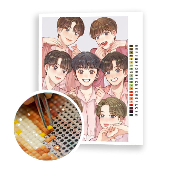 BTS group anime