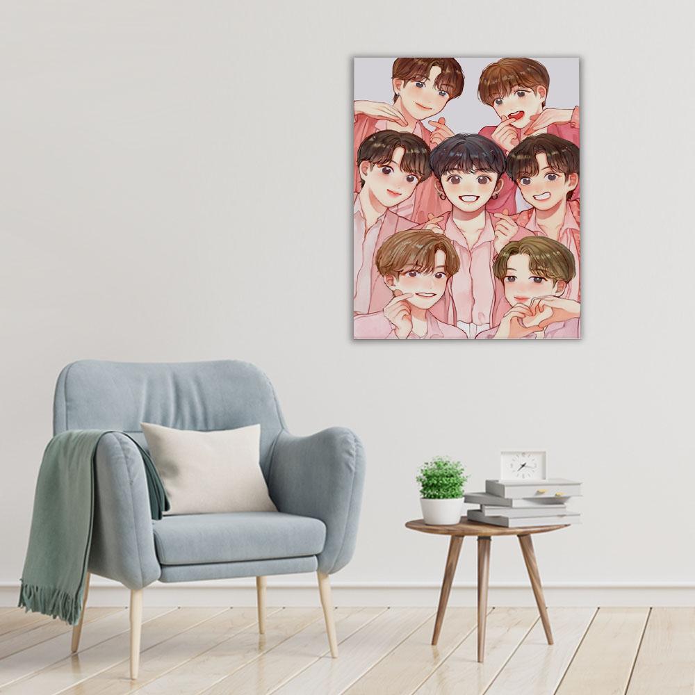 BTS group anime