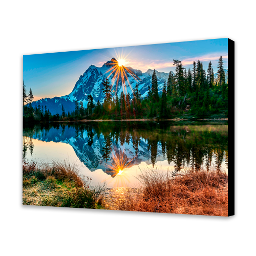 Sunset On The Mountain Lake