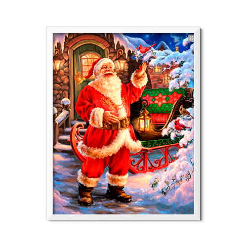 Funny Santa and Bird