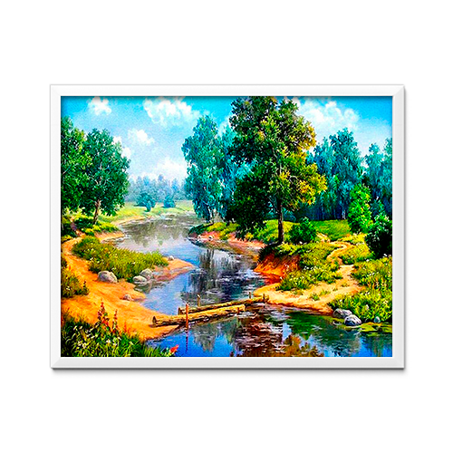 Trees and River