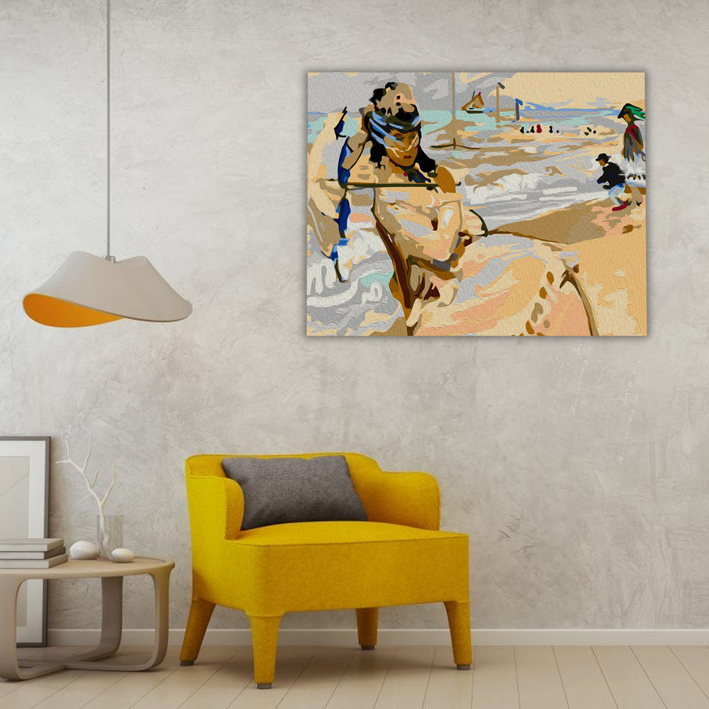 Claude Monet "Camille On The Beach At Trouville"