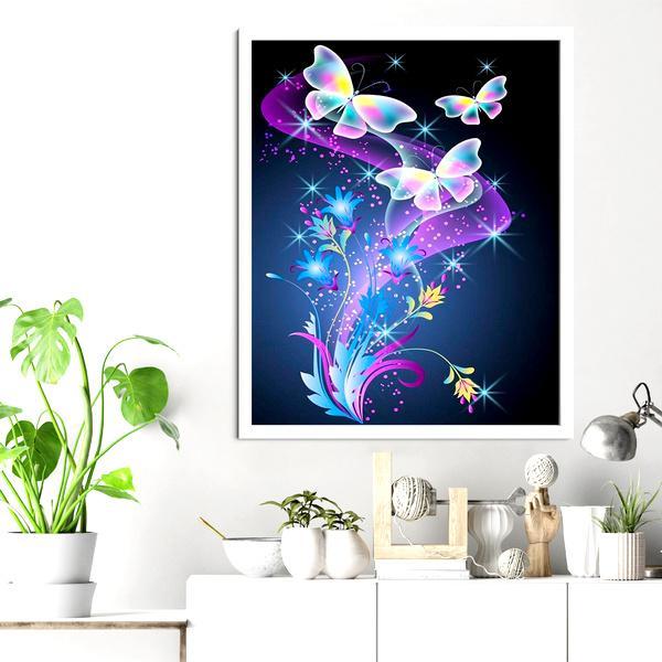 Flowers And Butterfly