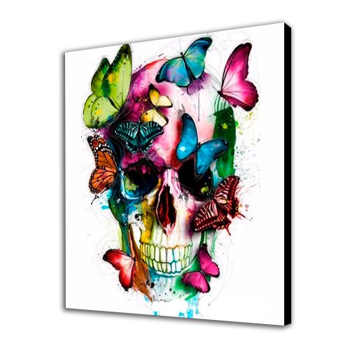 Butterflies and Skull