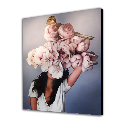 Portrait With Peonies