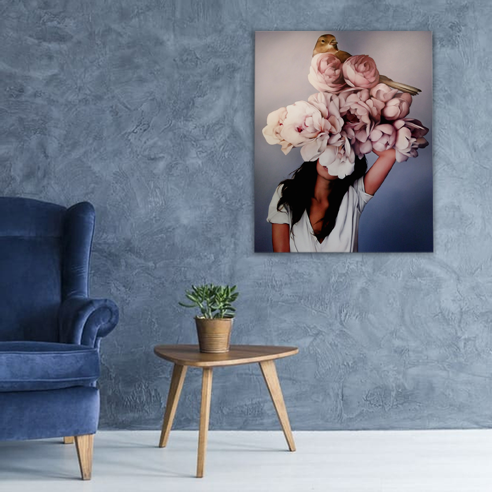 Portrait With Peonies