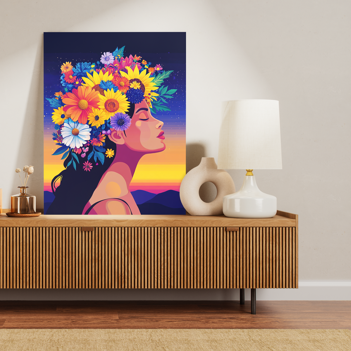 Twilight Dreams paint by numbers painting displayed as wall art