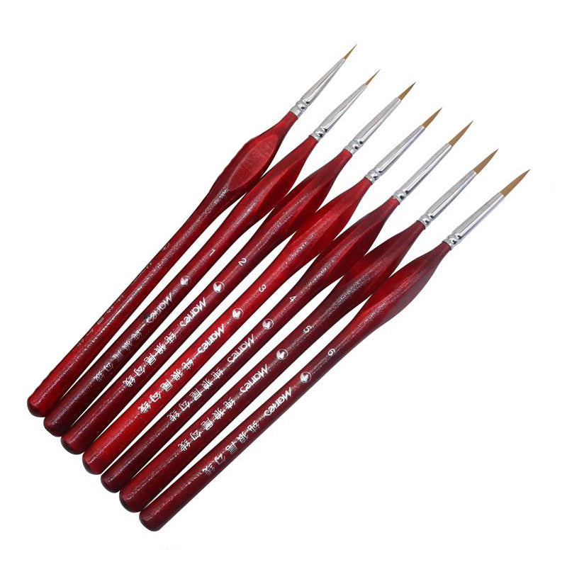 Professional Wooden Brushes - 7 pcs